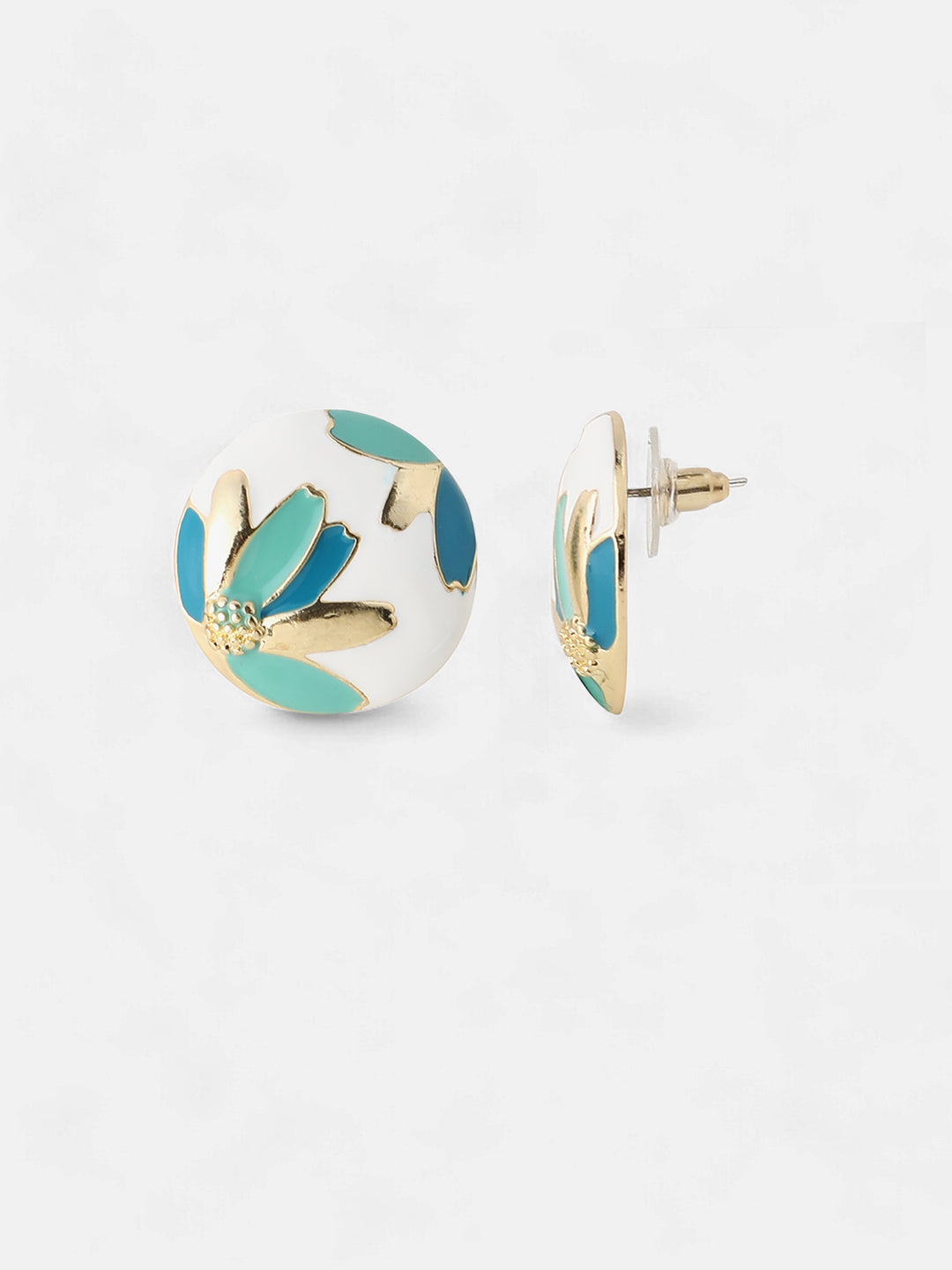Women's The Wild Flower Stud Earrings - Indigo Blue:Sky Blue