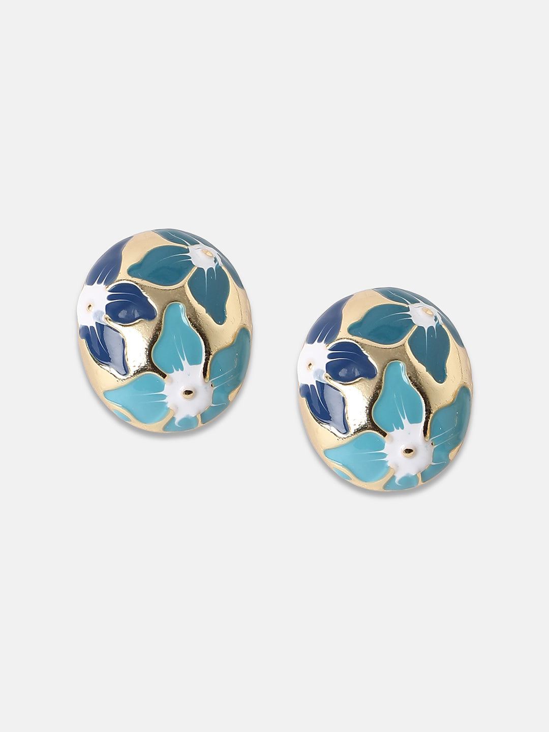 Women's The Magnolia Stud Earrings - Indigo Blue:Sky Blue