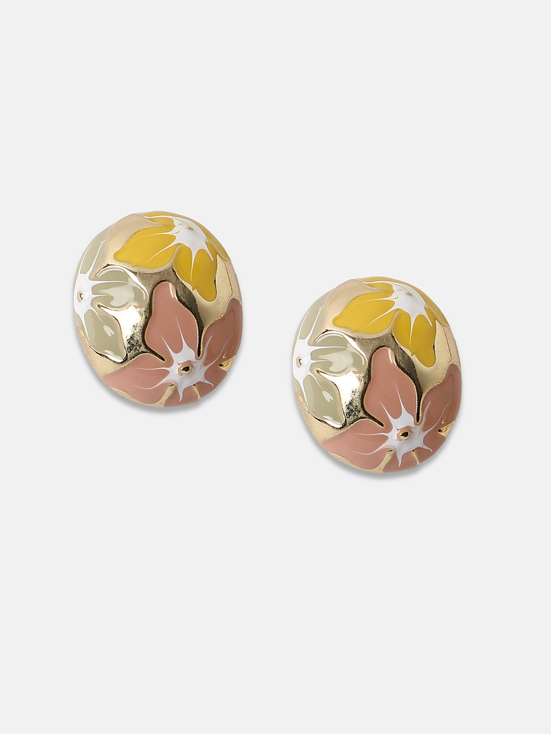 Women's The Magnolia Stud Earrings - Blush Pink:Pistachio Green