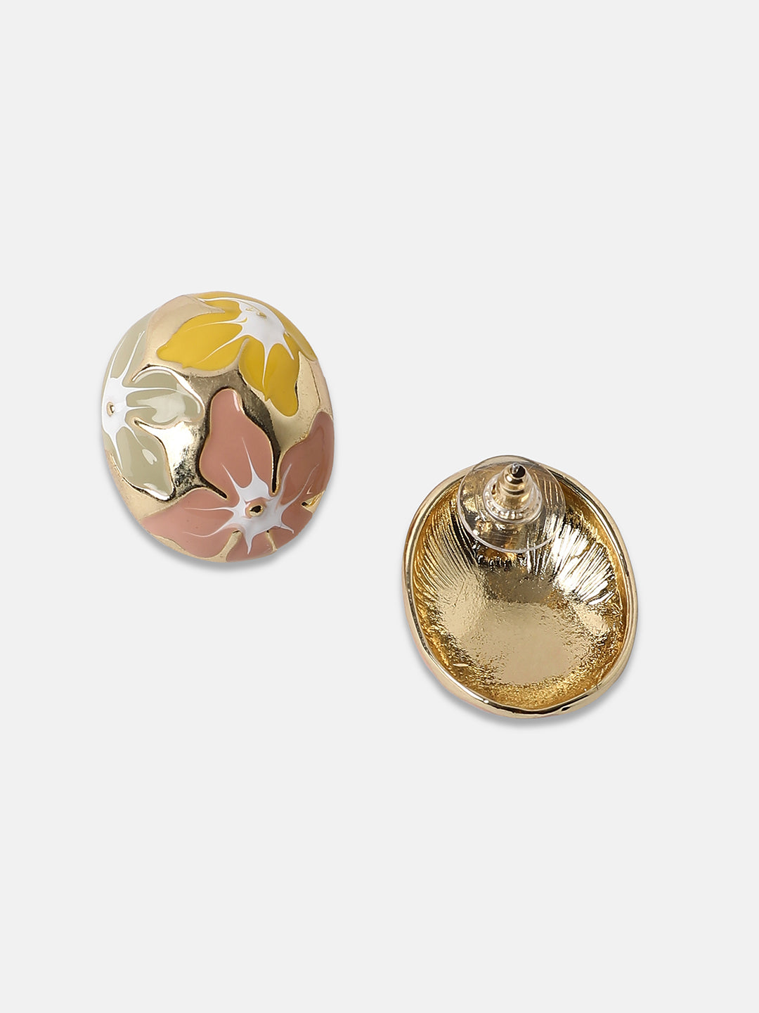 Women's The Magnolia Stud Earrings - Blush Pink:Pistachio Green