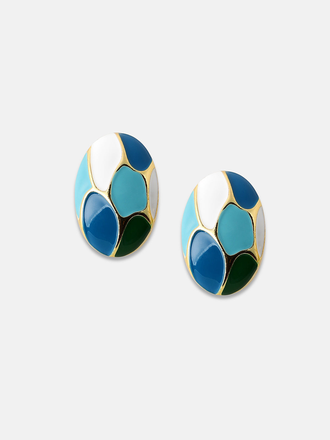 Women's The Python Stud Earrings - Indigo Blue:Sky Blue