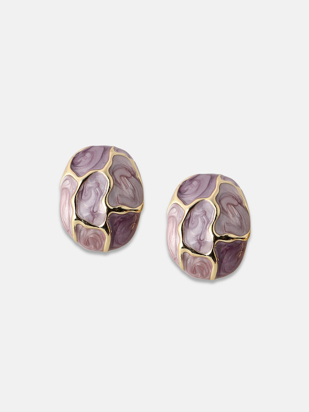 Women's The Veined Stud Earrings - Lavender