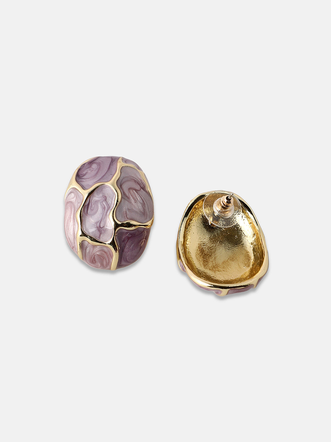 Women's The Veined Stud Earrings - Lavender
