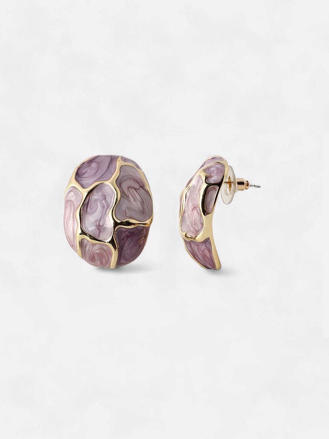 Women's The Veined Stud Earrings - Lavender