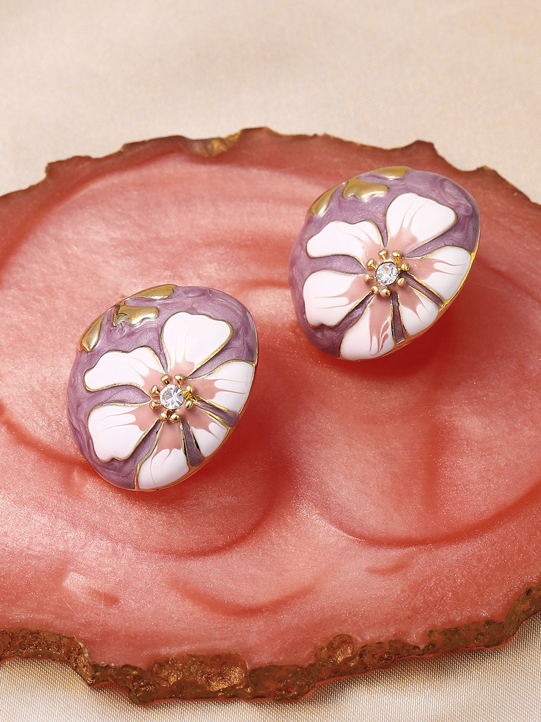 Women's The Hana Stud Earrings - Lavender