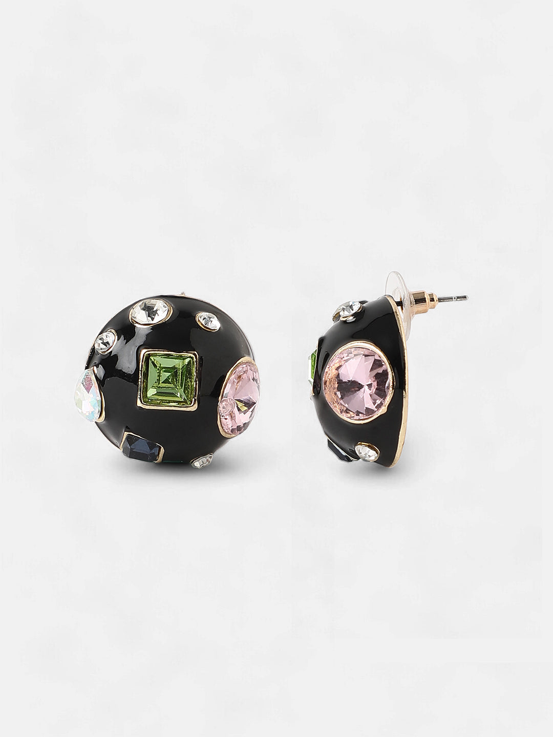 Women's The Cora Stud Earrings - Onyx Black