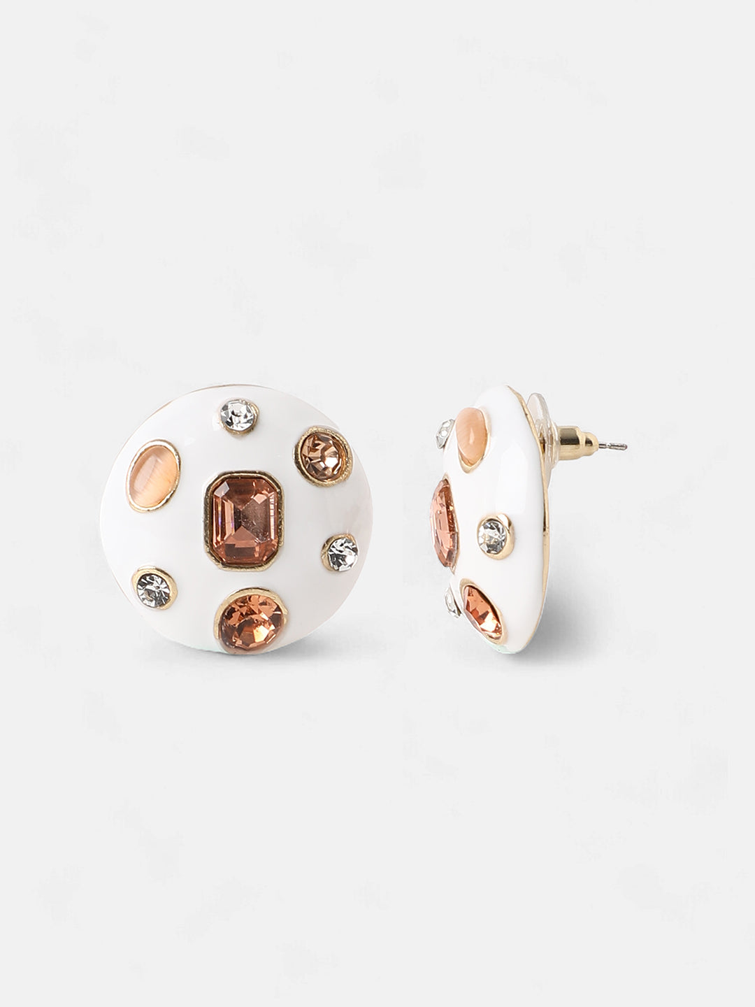 Women's The Duchess Stud Earrings - Nude Pink
