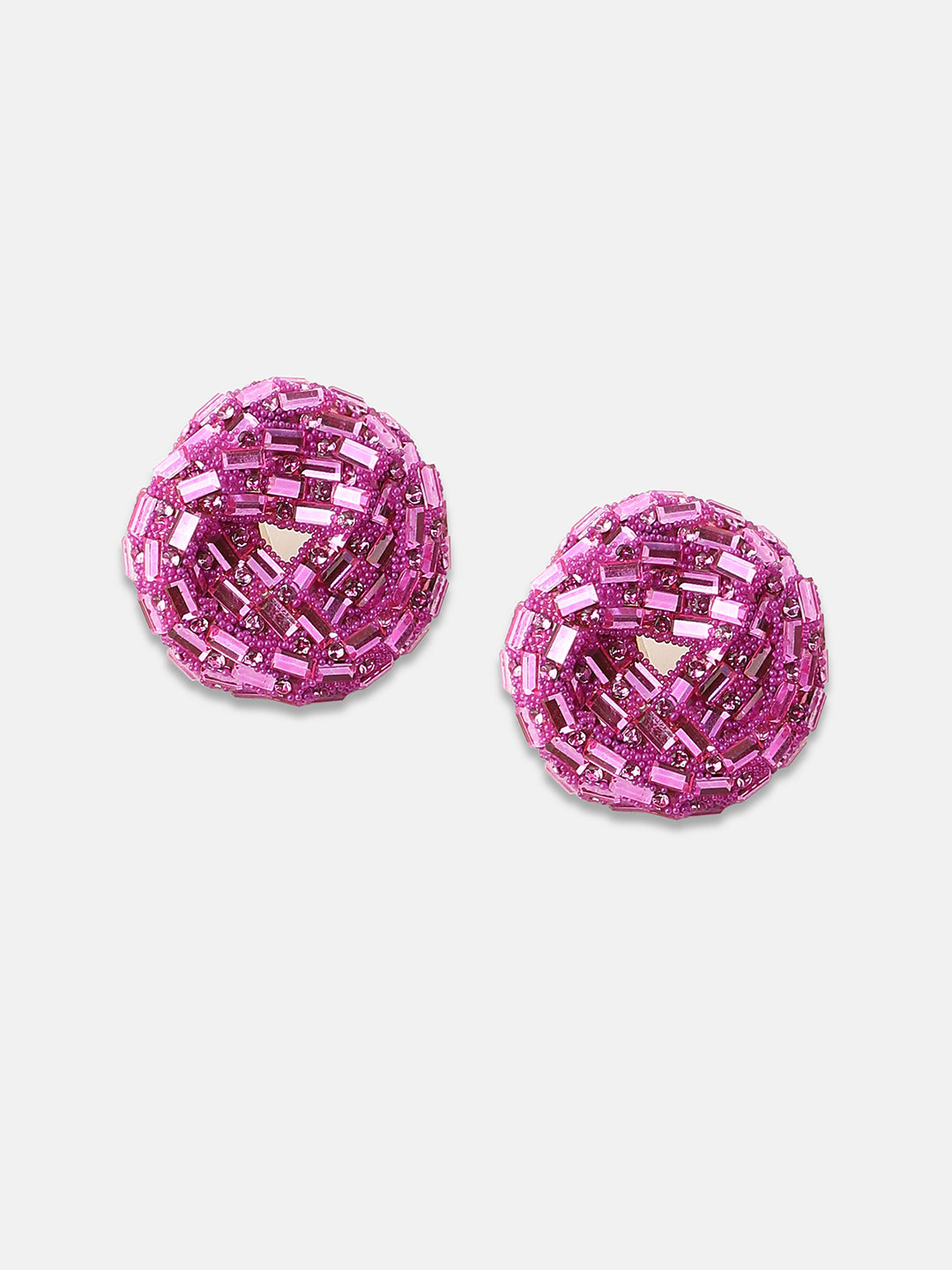 Women's The Nodum Stud Earrings - Fushcia Pink