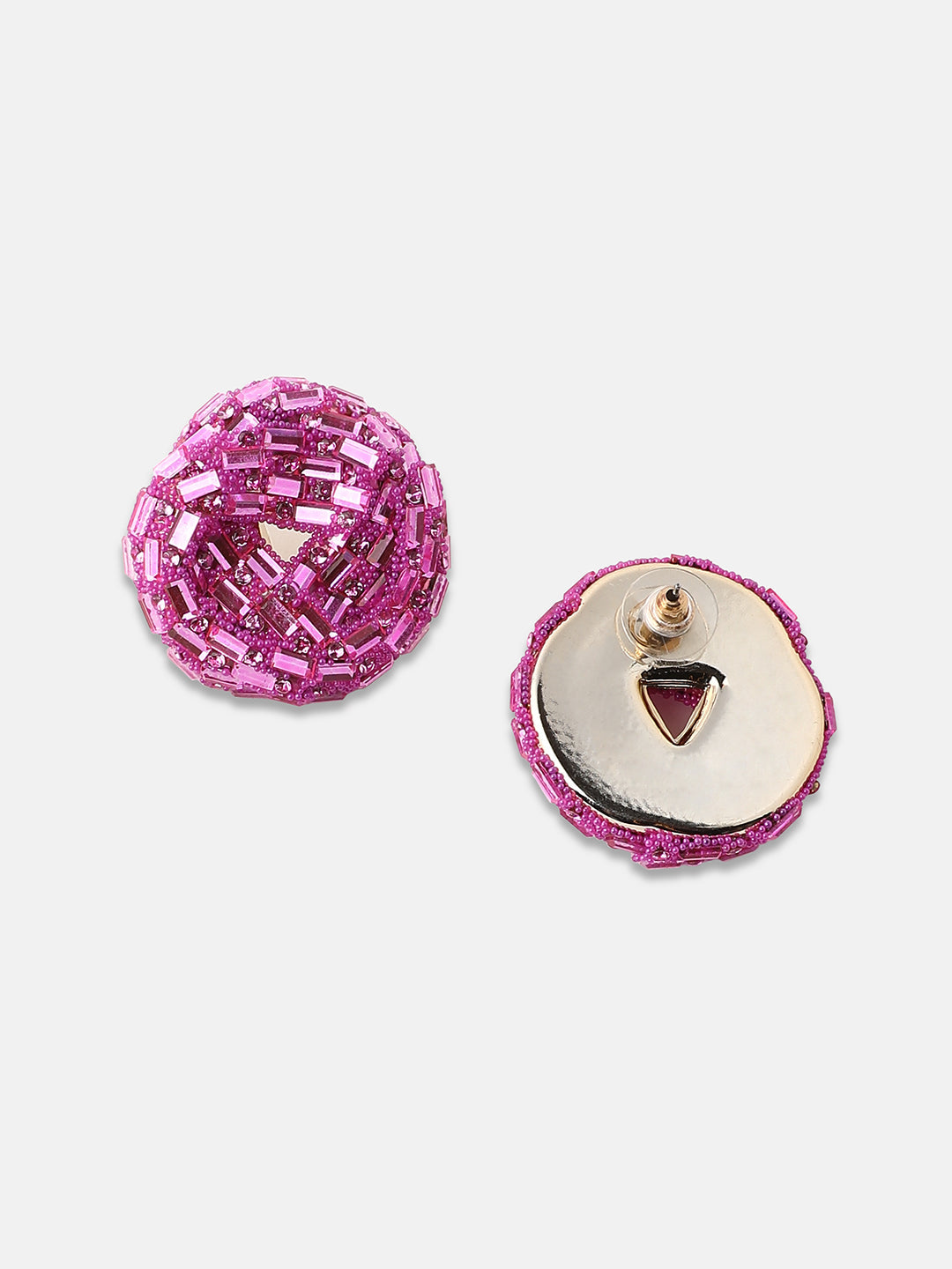 Women's The Nodum Stud Earrings - Fushcia Pink