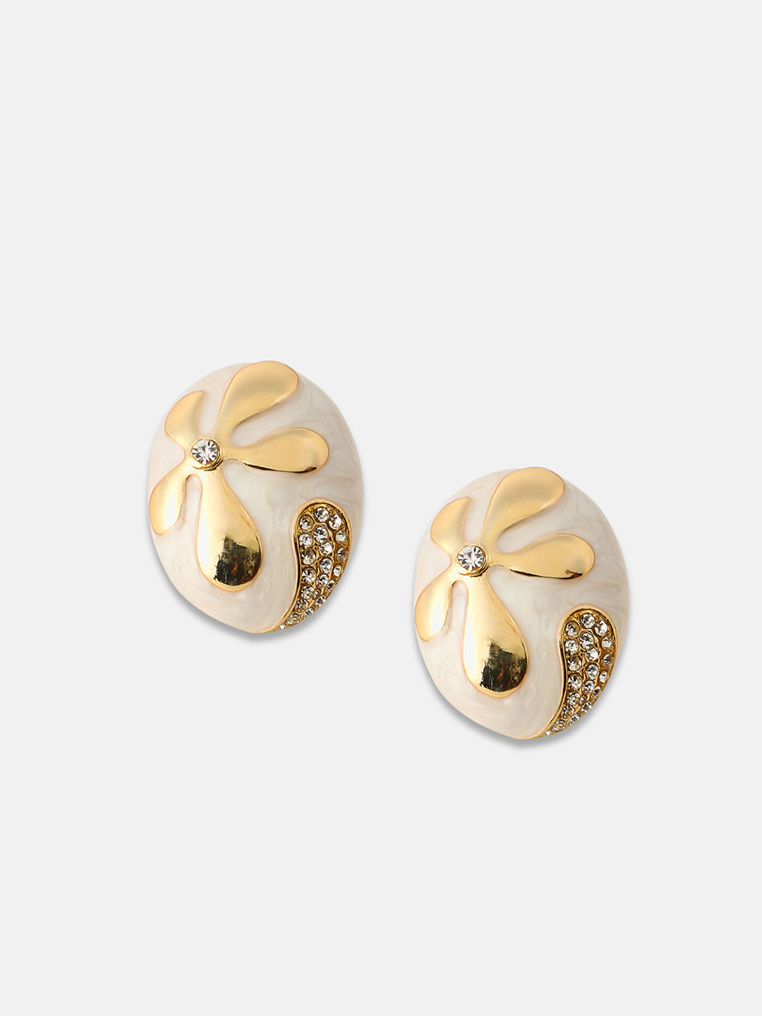 Women's The Florian Stud Earrings - Chalk White