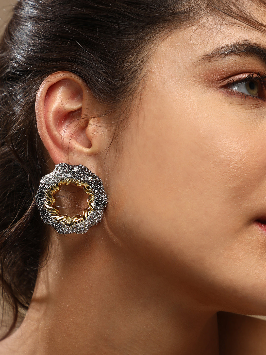 Women's The Jingle Stud Earrings - Antique Silver