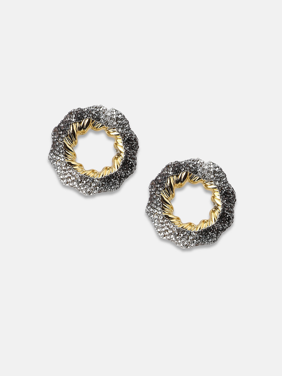 Women's The Jingle Stud Earrings - Antique Silver