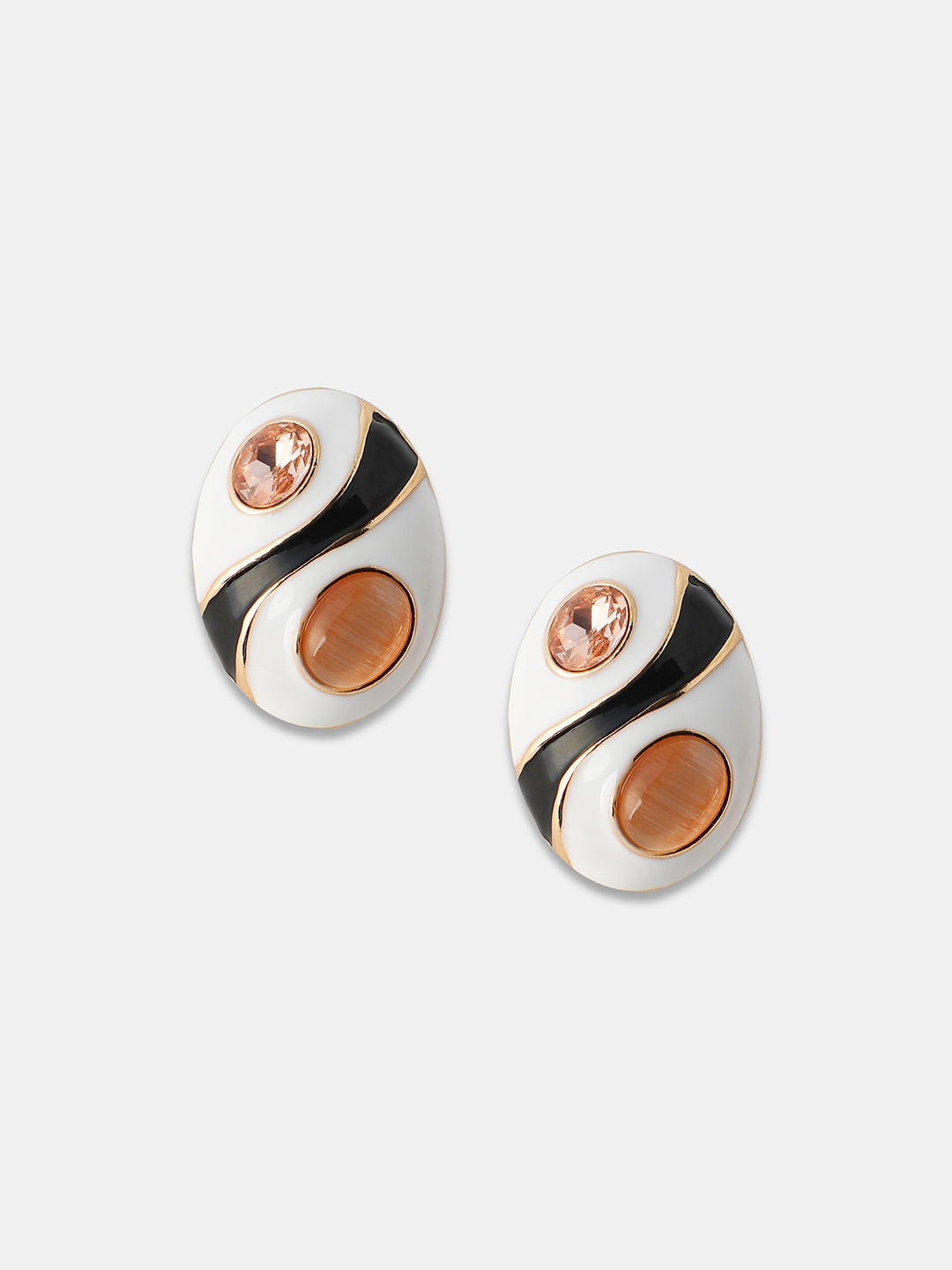 Women's The Marquess Stud Earrings - Peach Orange:Nude Pink
