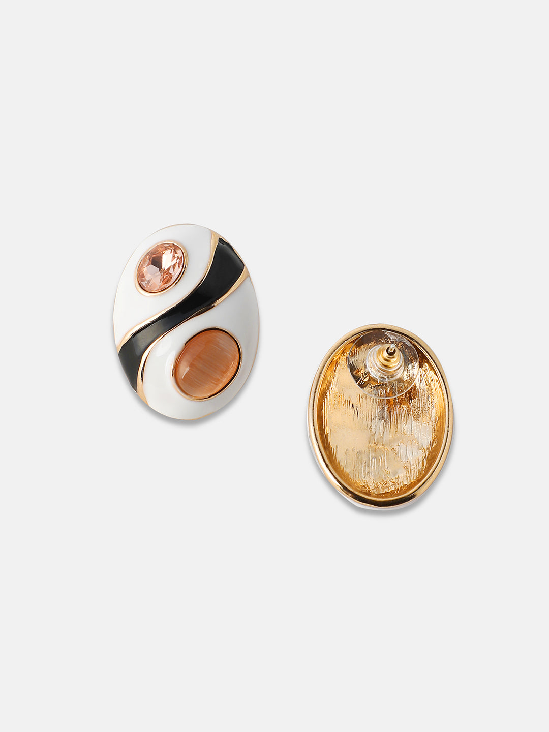 Women's The Marquess Stud Earrings - Peach Orange:Nude Pink