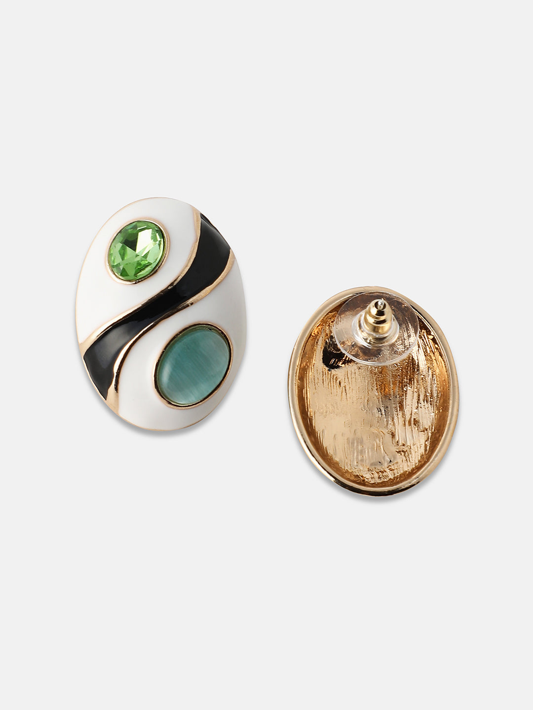 Women's The Marquess Stud Earrings - Sky Blue:Pistachio Green