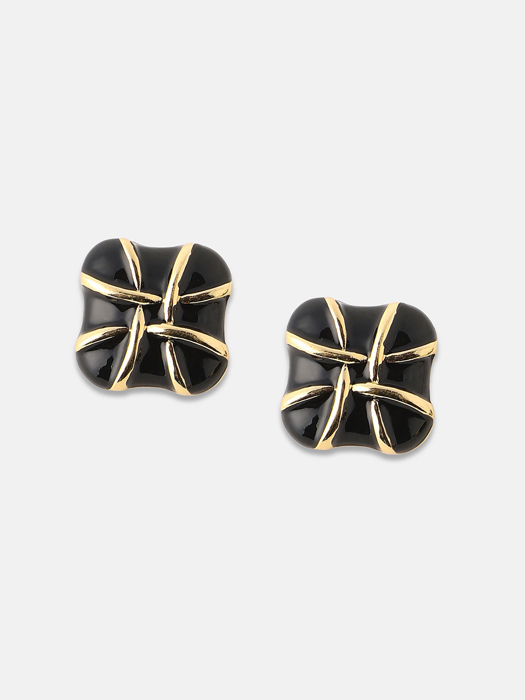 Women's The Baroness Stud Earrings - Onyx Black