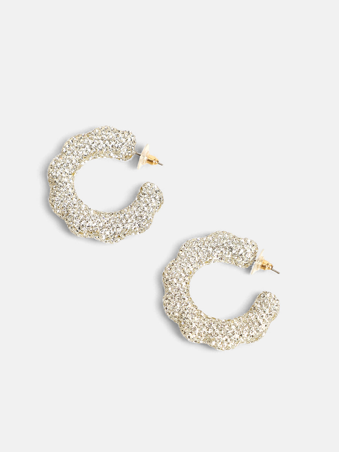 The Jingle Hoop Earrings - Crystal Silver-SOHIER8975