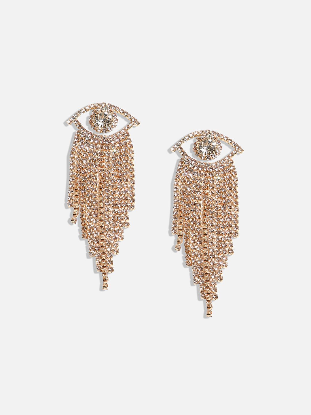 Gold-Plated Contemporary Drop Earrings