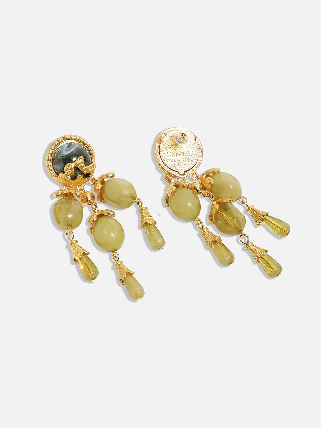 Gold-Plated Contemporary Drop Earrings