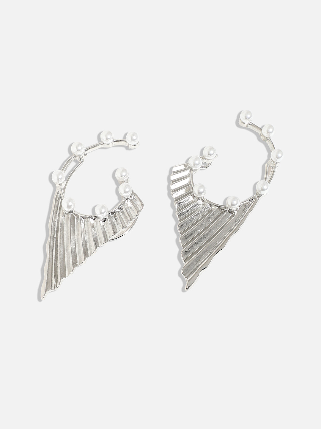 Silver-Plated Artificial Stones Contemporary Ear Cuff