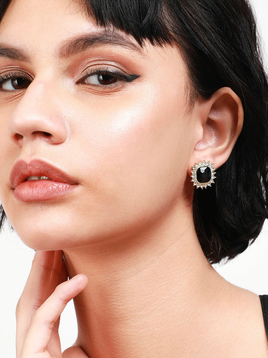 Gold-Plated Contemporary Studs