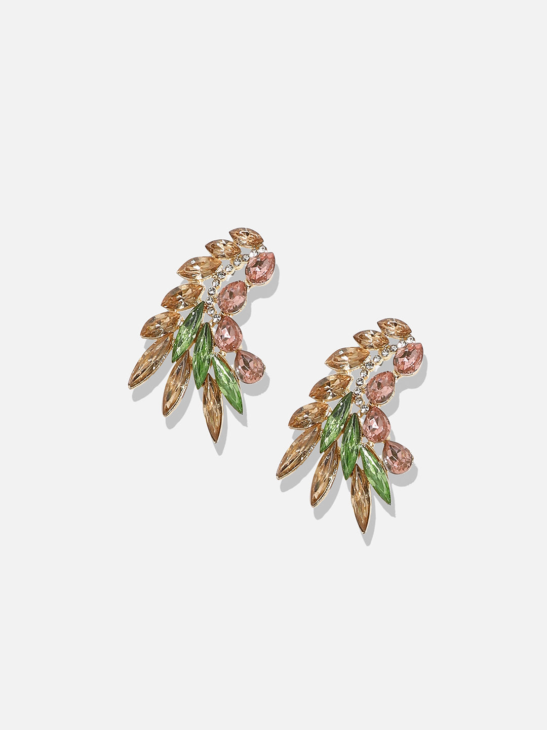 Gold-Plated Contemporary Drop Earrings