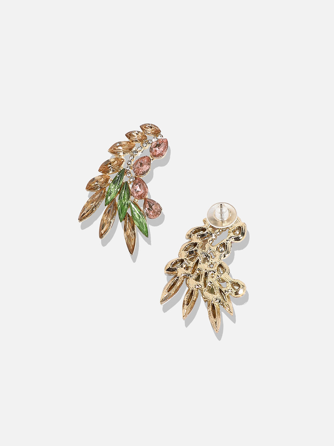 Gold-Plated Contemporary Drop Earrings