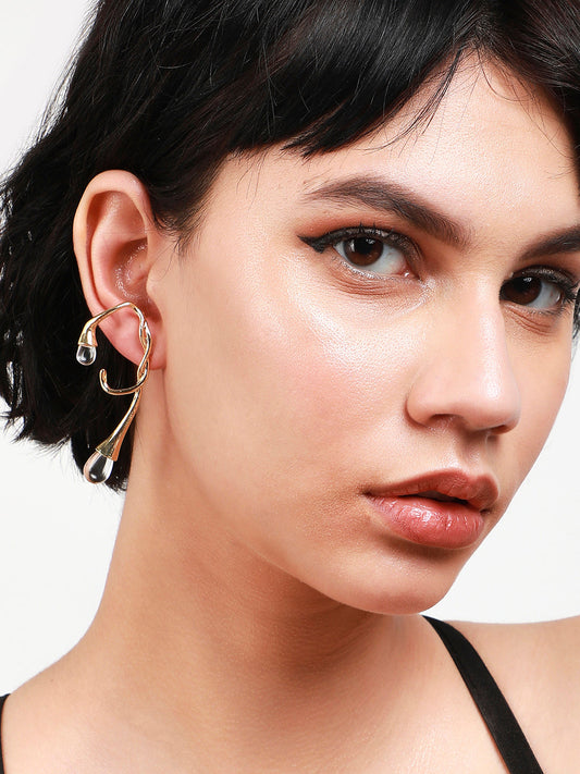 Gold-Plated Contemporary Studs