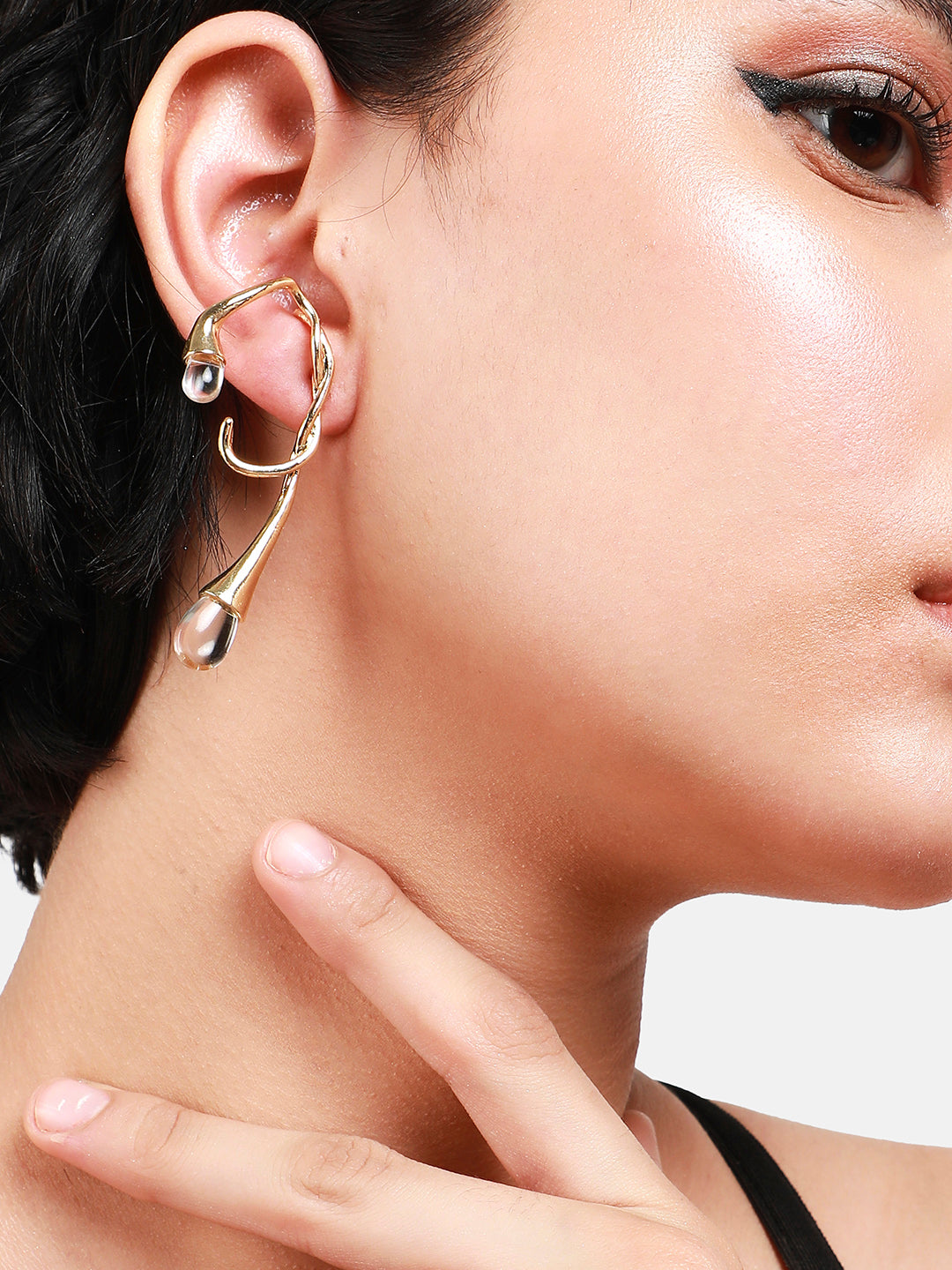 Gold-Plated Contemporary Studs
