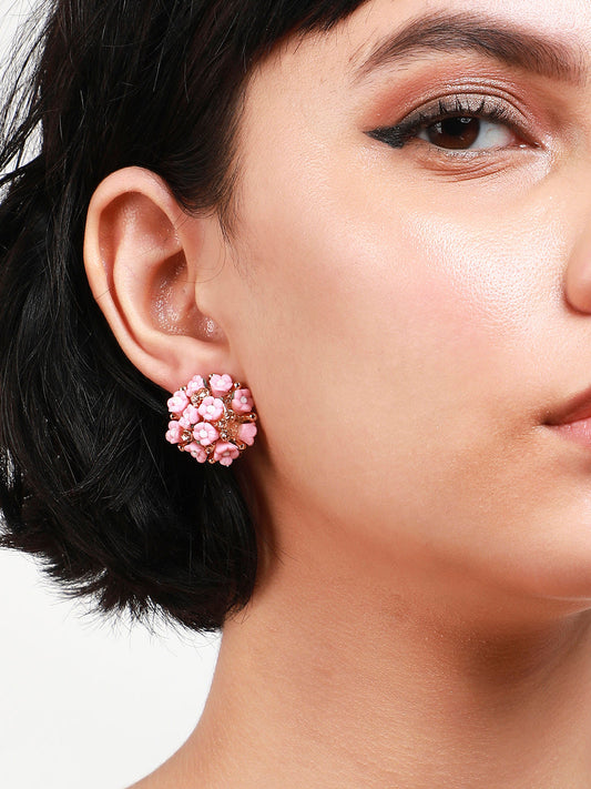 Gold-Plated Contemporary Studs Earrings