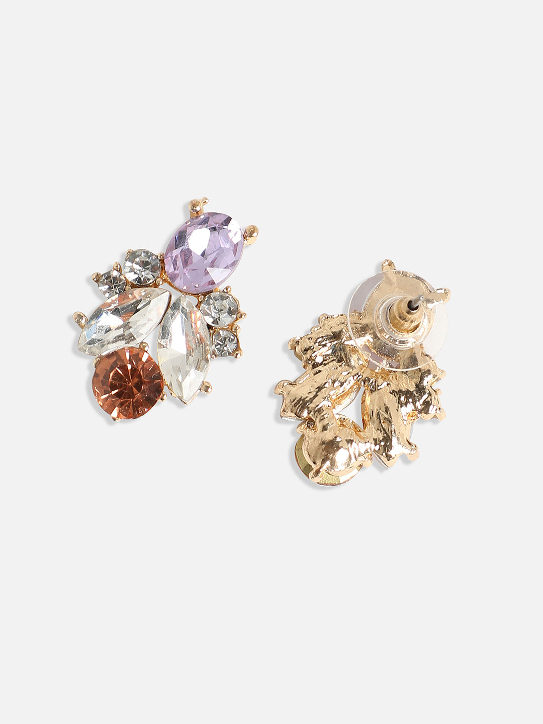 Gold-Plated Contemporary Studs Earrings