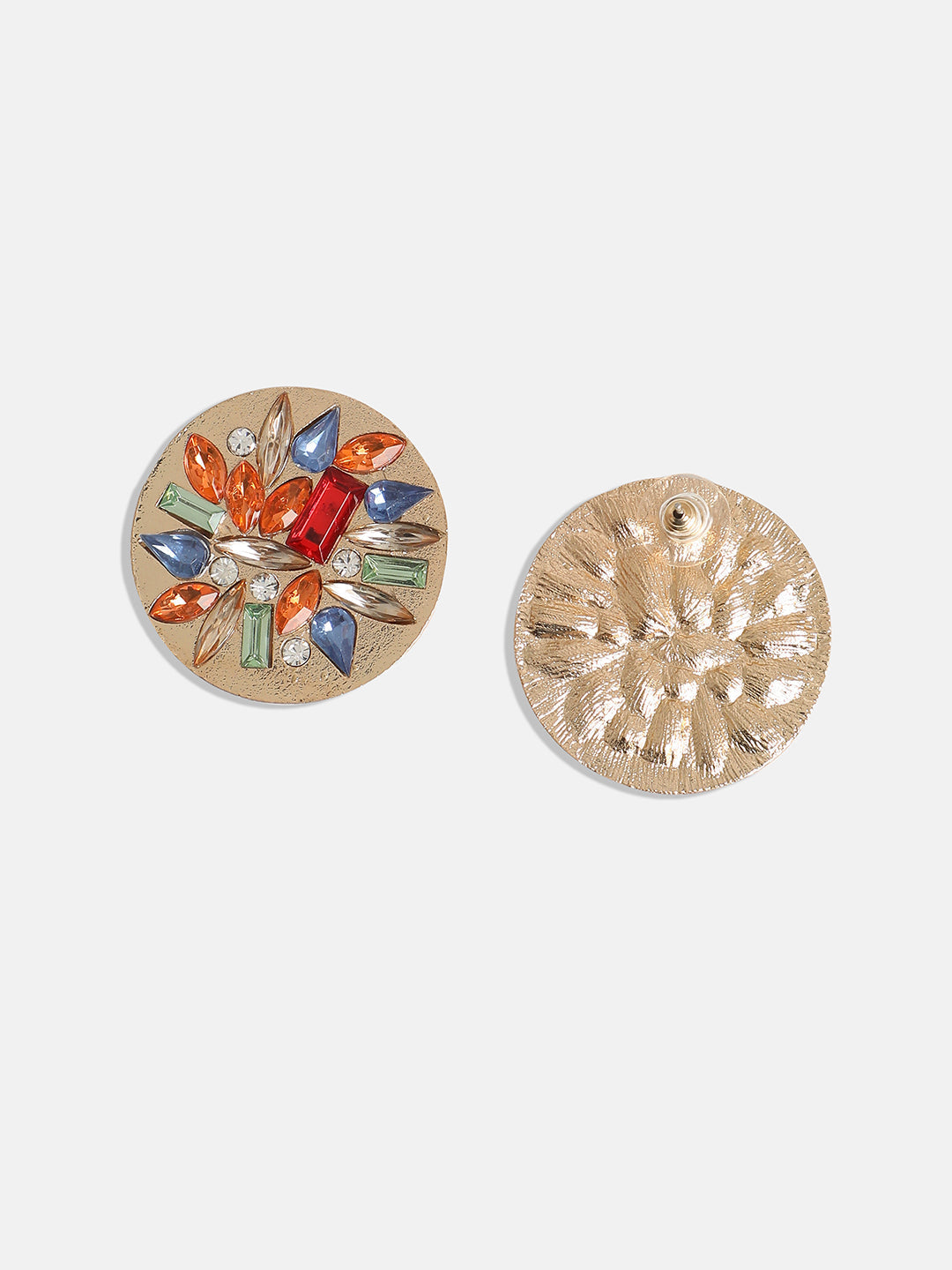 Gold-Plated Contemporary Studs Earrings