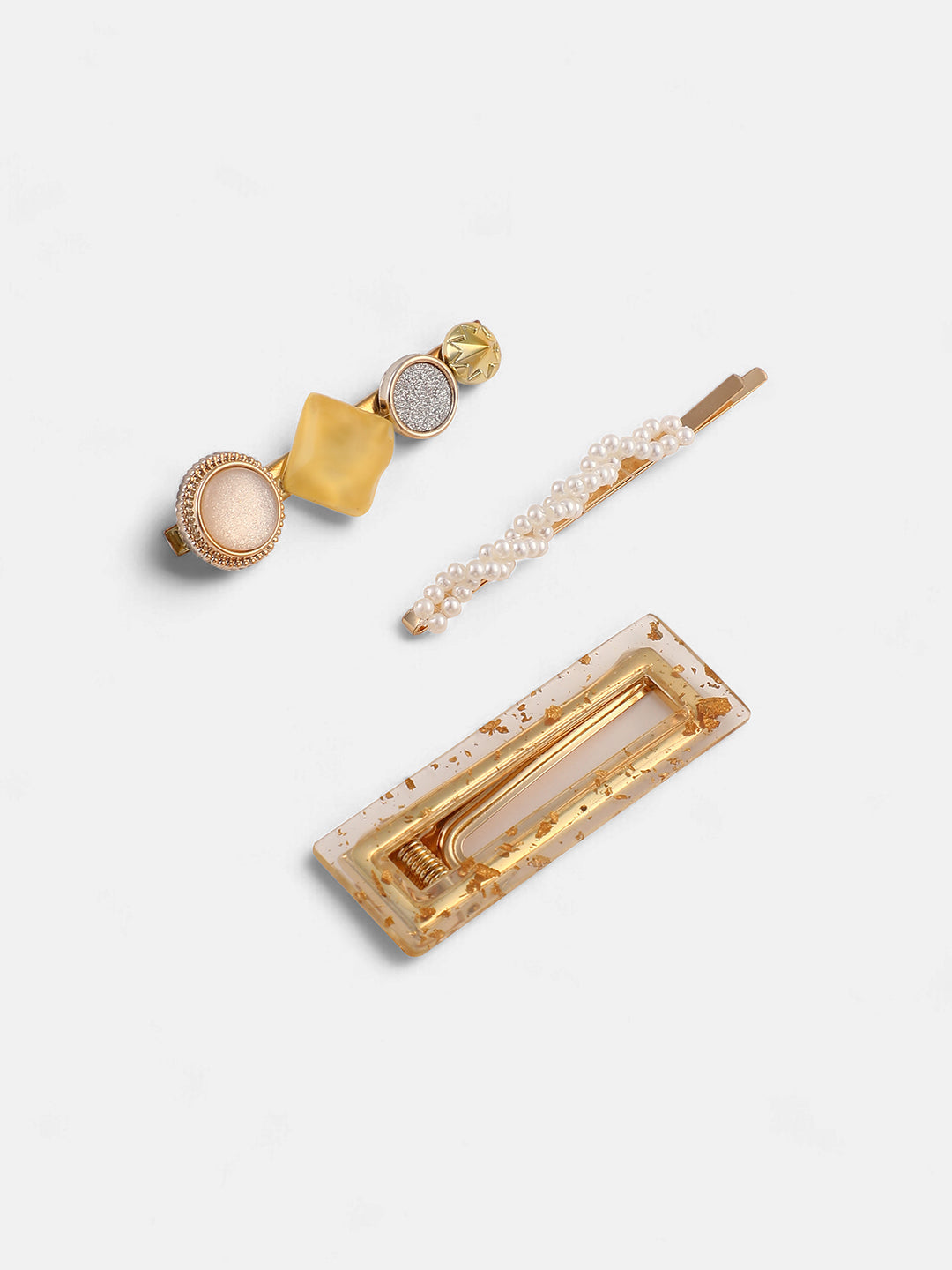 The Gemme Hair Clip - Blonde Yellow & Daisy White-SOHIHP6216