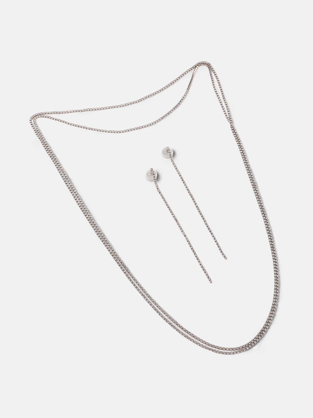 The Bijou Jewellery Set - Crystal Silver-SOHIJS6213