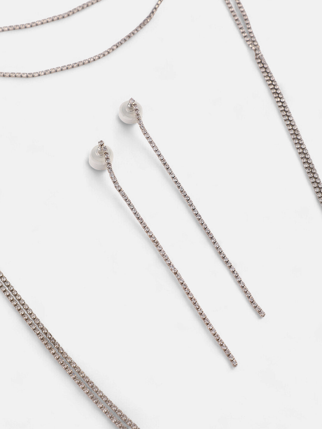 The Bijou Jewellery Set - Crystal Silver-SOHIJS6213
