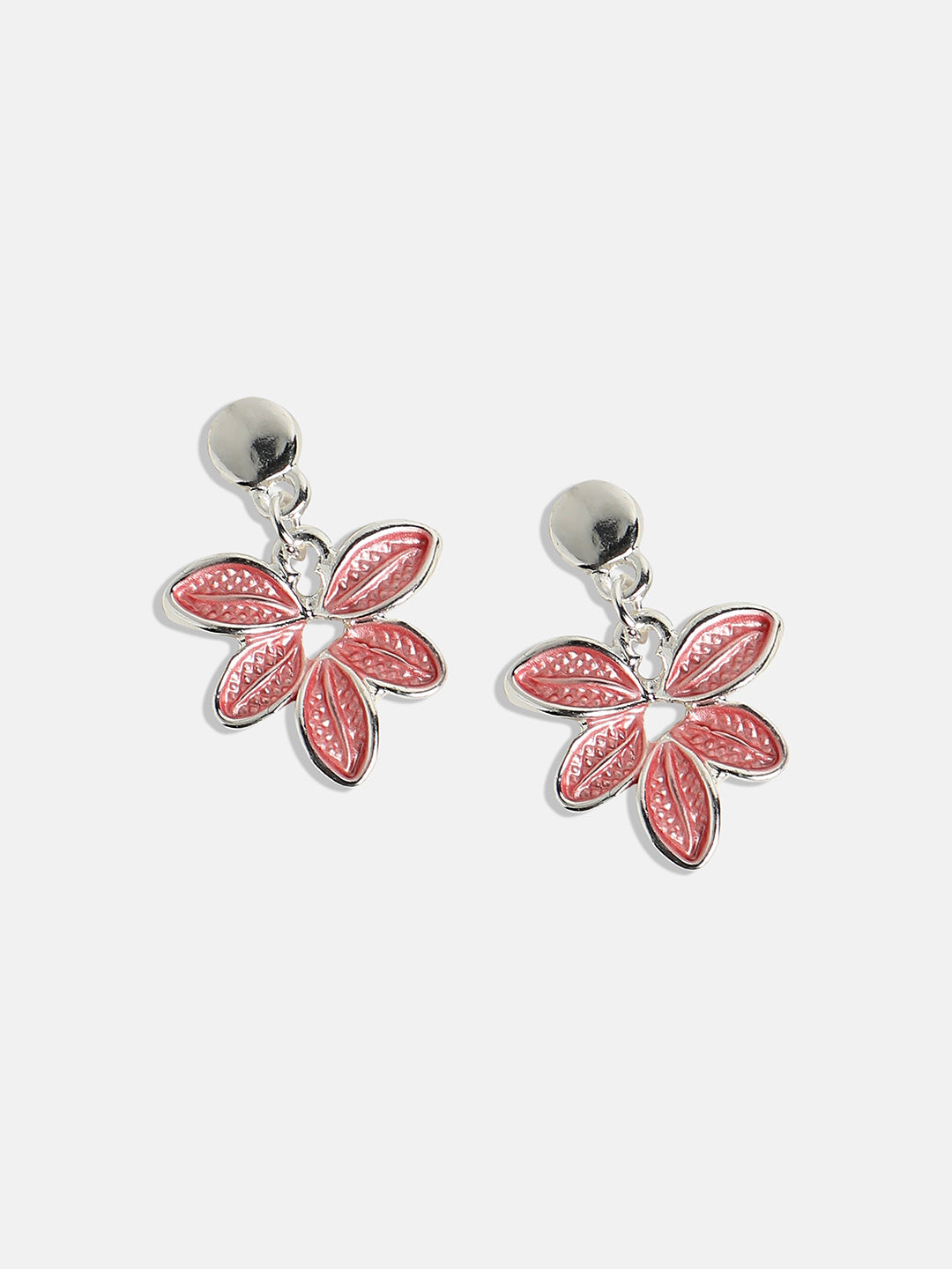 Silver-Plated Pastel Foliage Jewellery Set