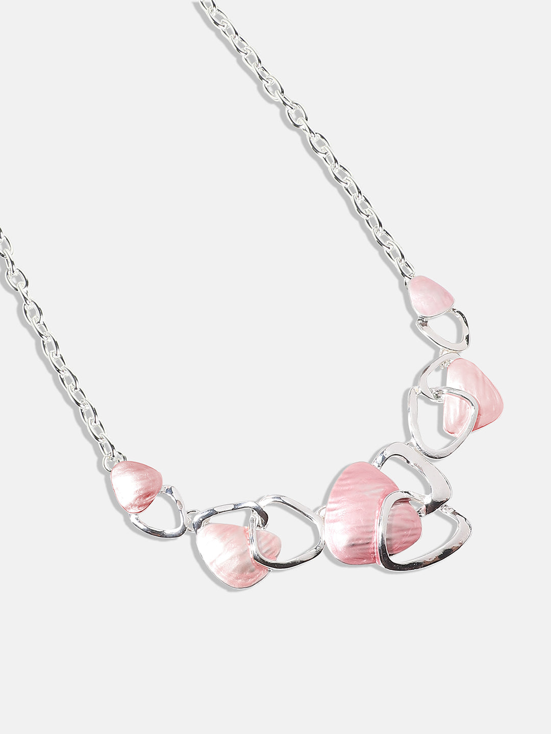 Silver-Plated Abstract Jewellery Set