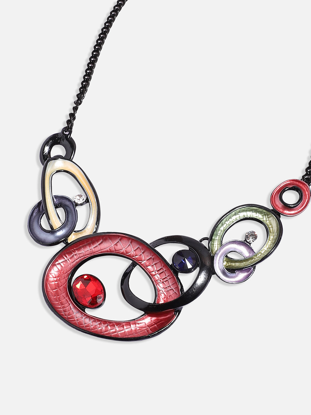 Textured Stone Necklace Earrings