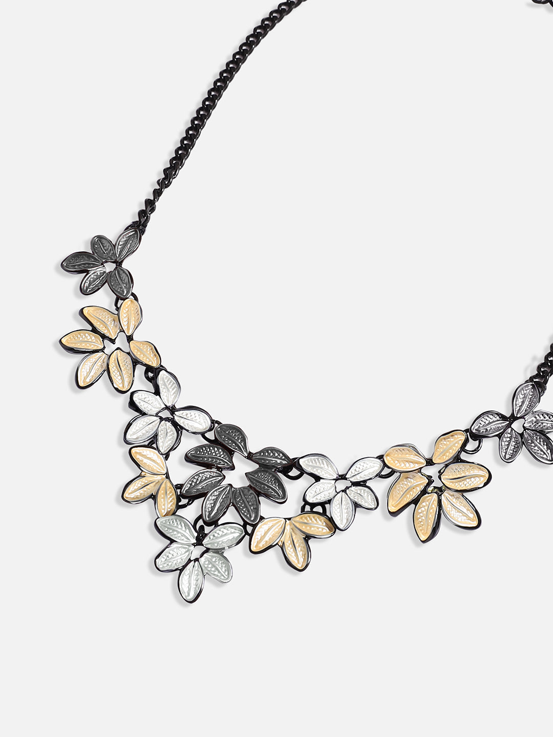 Foliage Necklace Earrings Jewellery Set