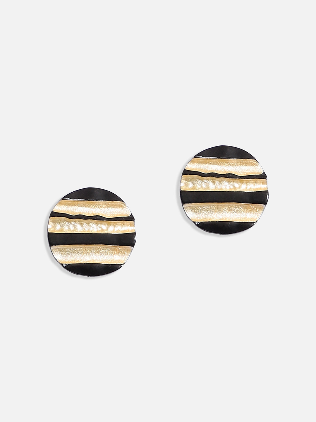 Textured Circular Necklace Earrings Jewellery Set