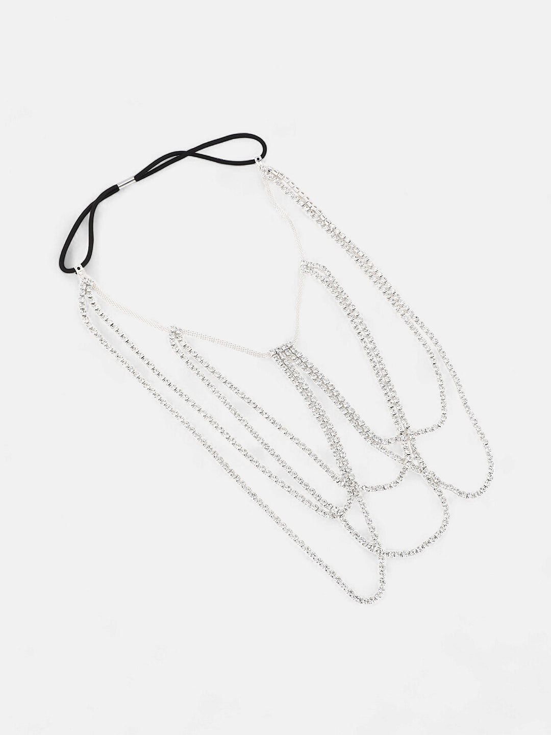 The Bijou Leg Chain - Crystal Silver-SOHILC6241