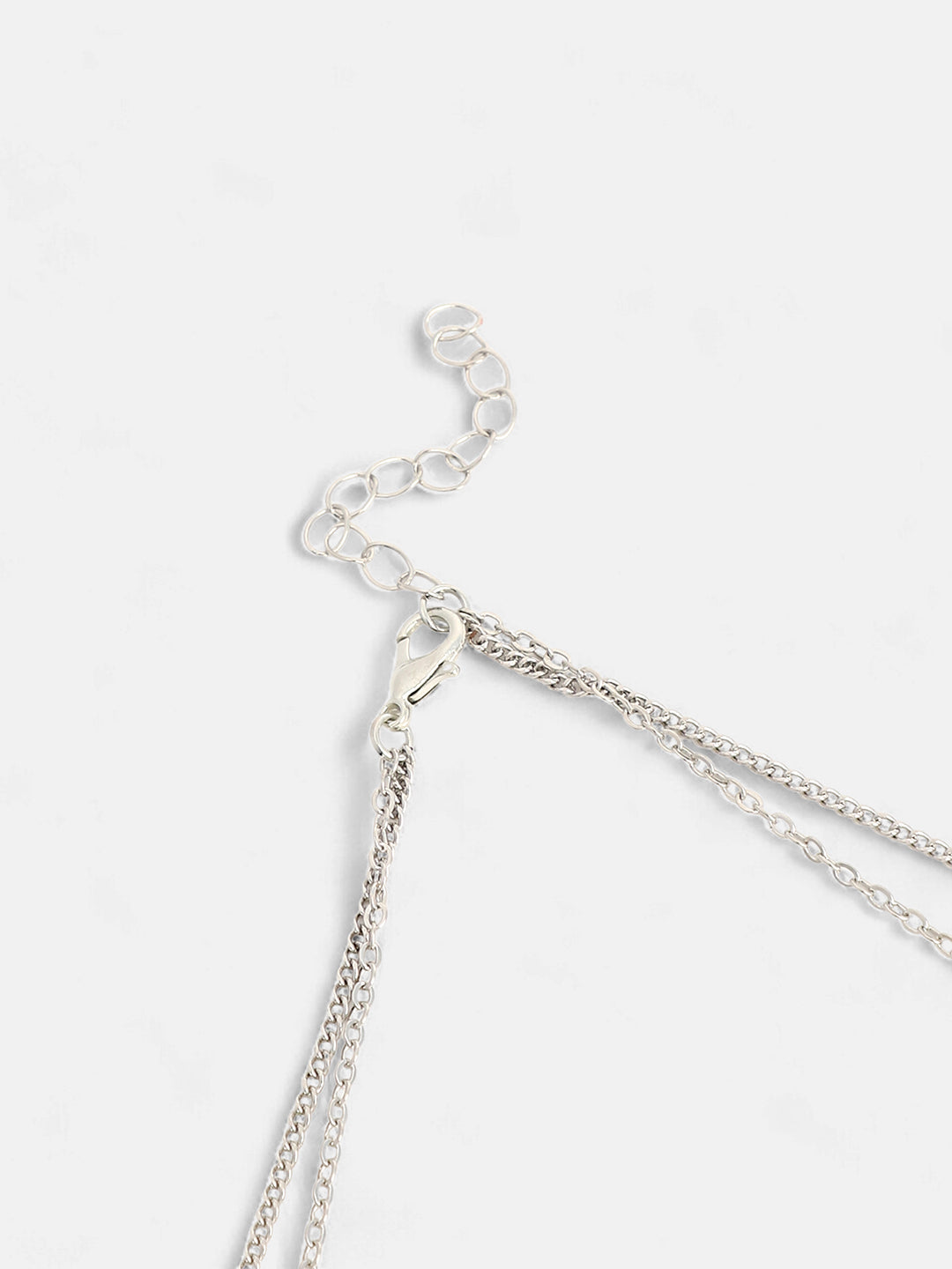 The Bahamas Multi-Layer Necklace - Metallic Silver-SOHINC6049