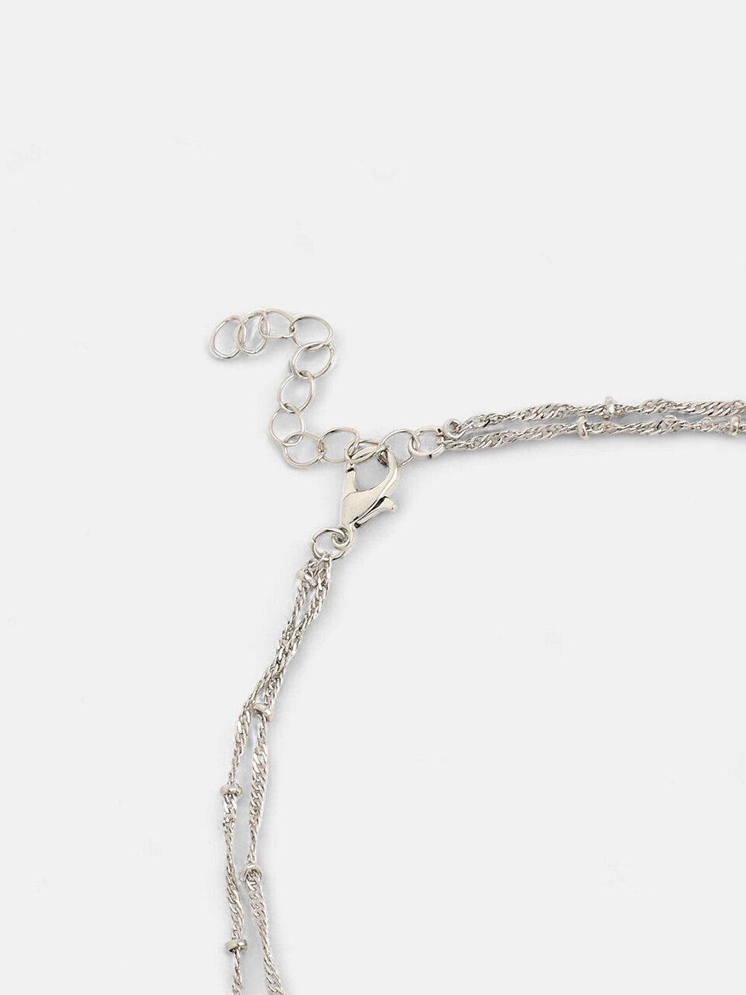 The Lovers Multi-Layer Necklace - Metallic Silver-SOHINC6053