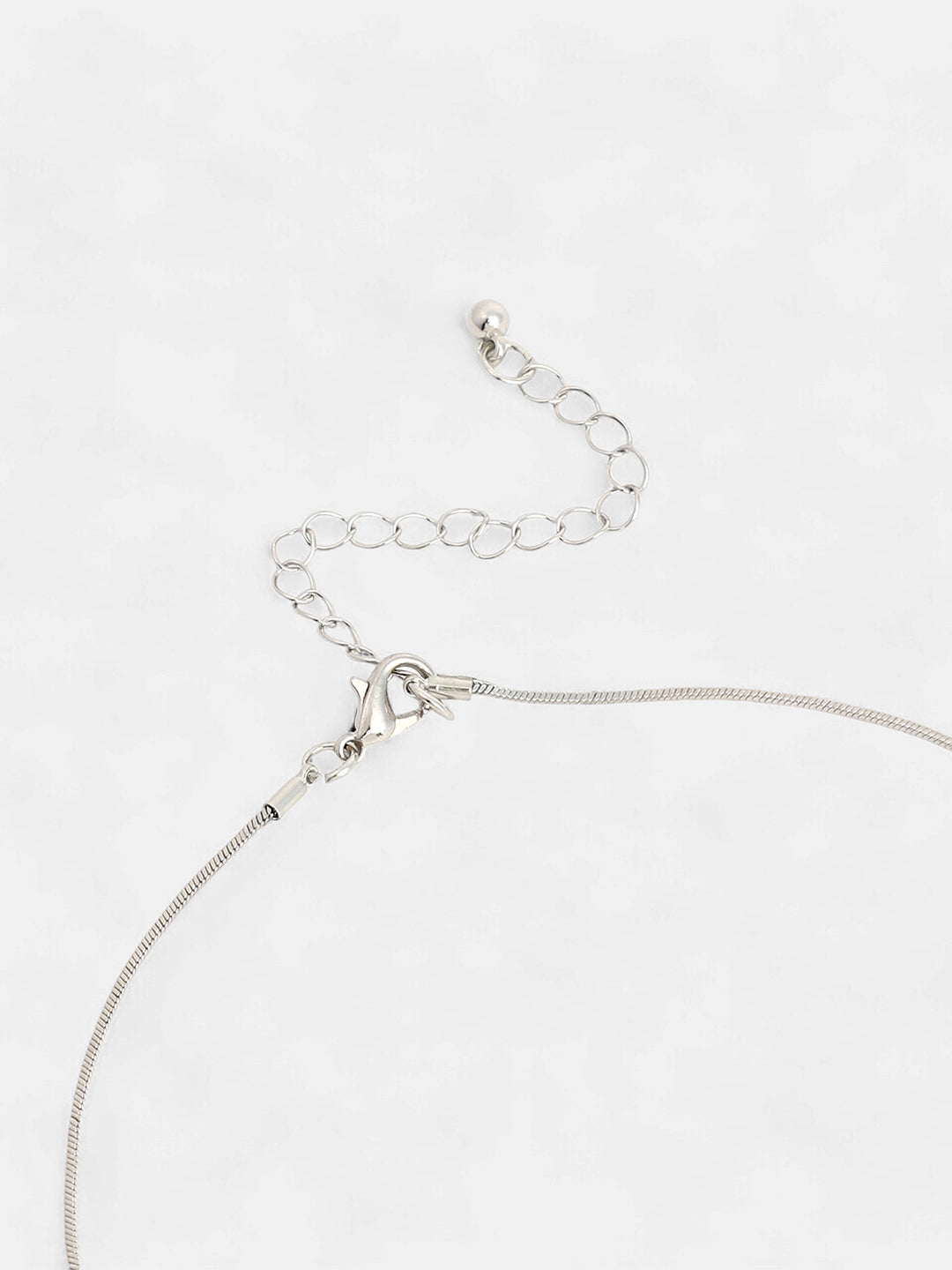 The Drip Pendant Necklace - Metallic Silver-SOHINC6057