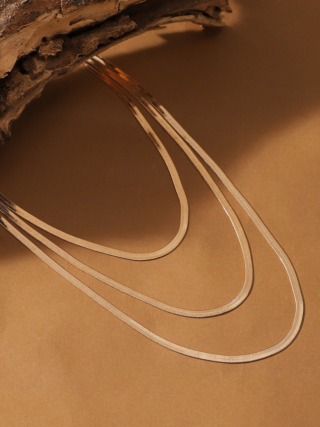 The Snakechain Multi-Layer Necklace - California Gold-SOHINC6061