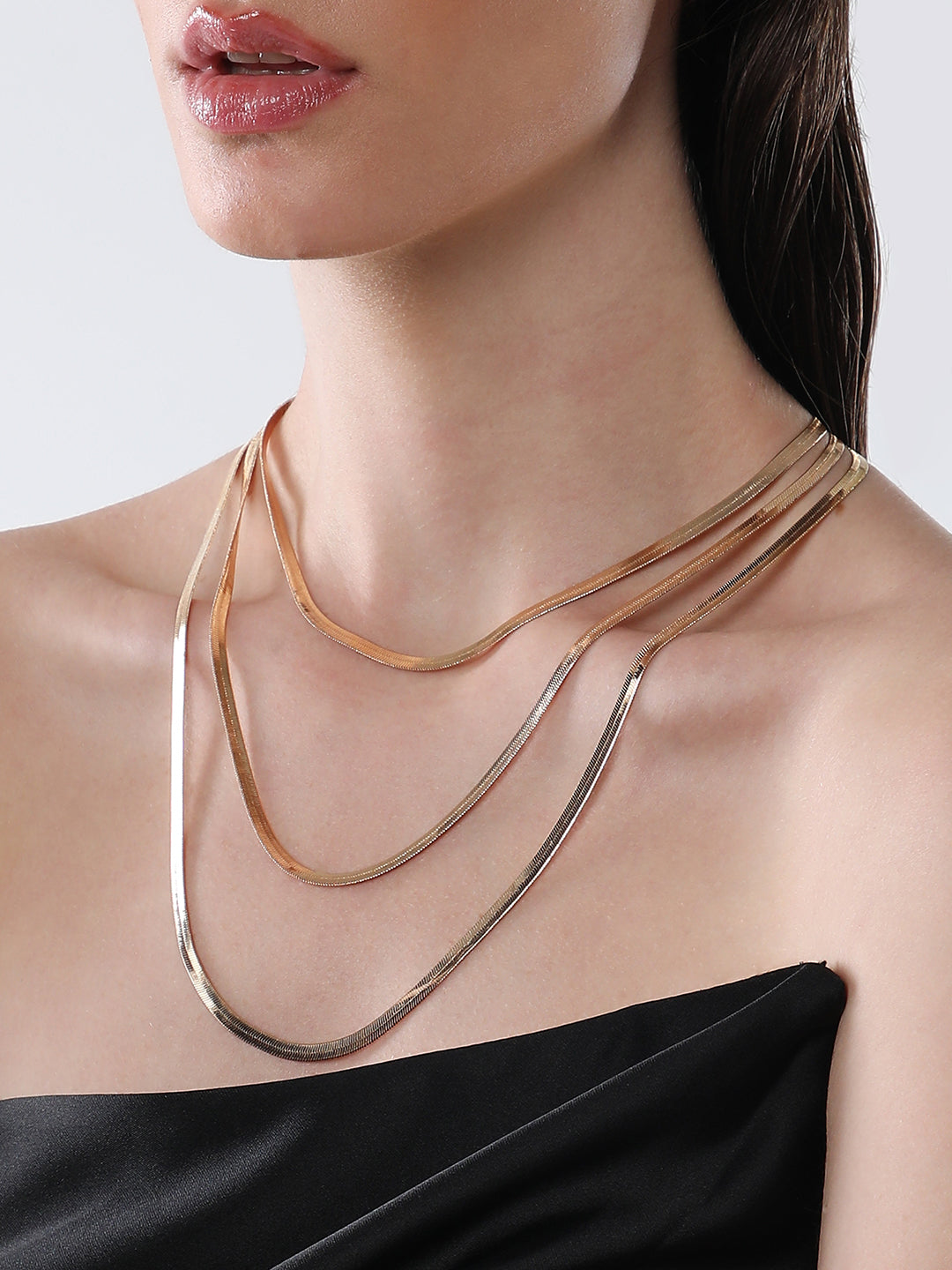 The Snakechain Multi-Layer Necklace - California Gold-SOHINC6061