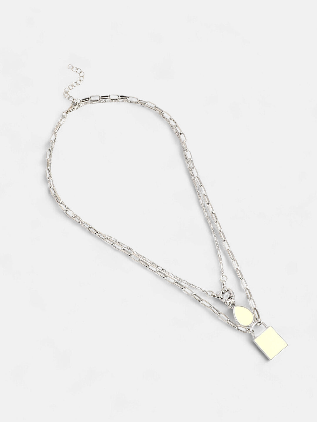 The Sailor's Multi-Layer Necklace - Metallic Silver-SOHINC6063