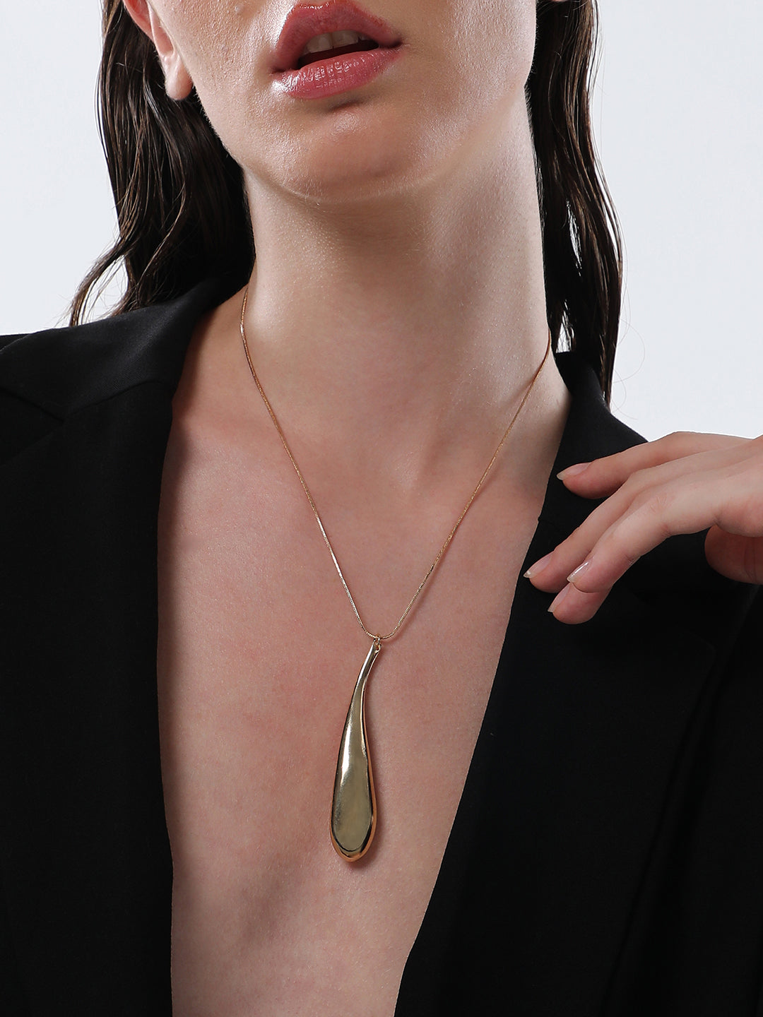 The Drip Pendant Necklace - California Gold-SOHINC6068
