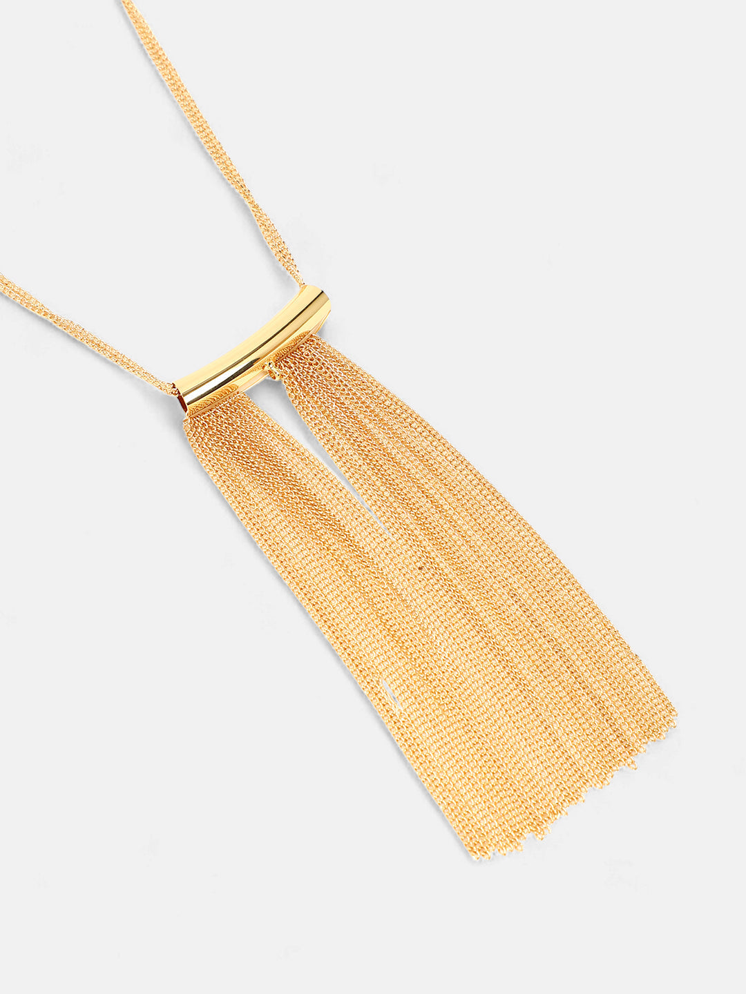 The Hanging Chain Bar Lariat Necklace - California Gold-SOHINC6069