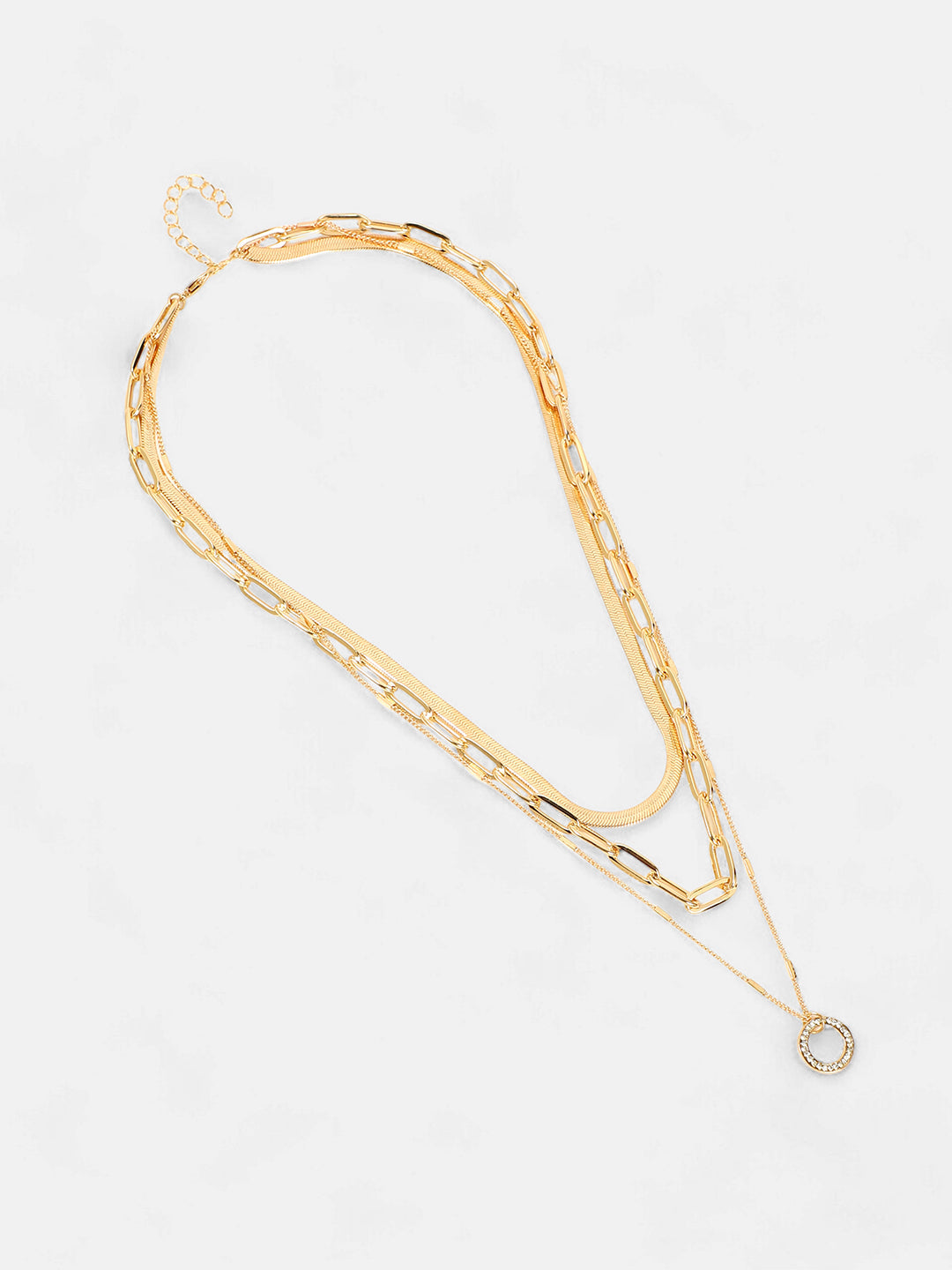 The Halo Snakechain Multi-Layer Necklace - California Gold-SOHINC6071
